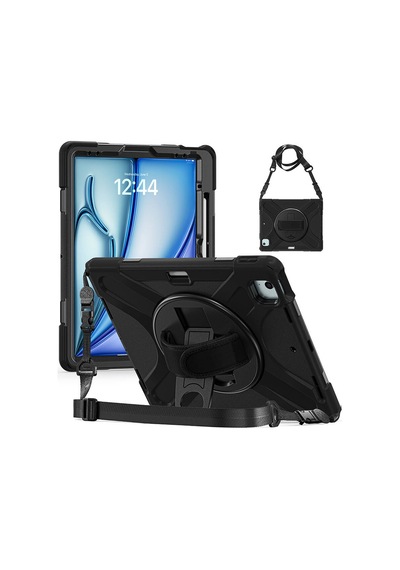 Apple Uyumlu iPad  Air 13 2024 Zore Defender Tablet Silikon Siyah