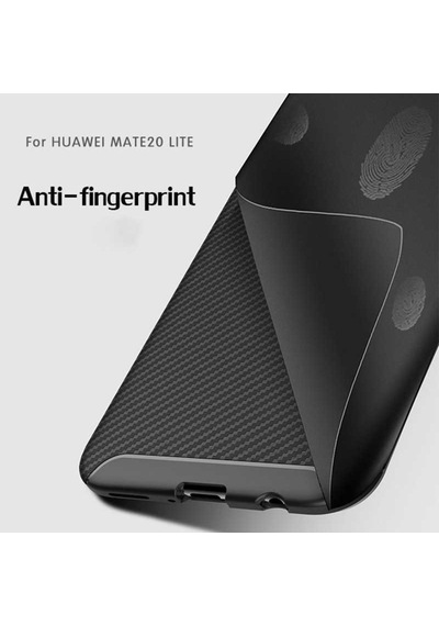 Huawei Mate 20 Lite Kilif Karbon Silikon Case 389460319