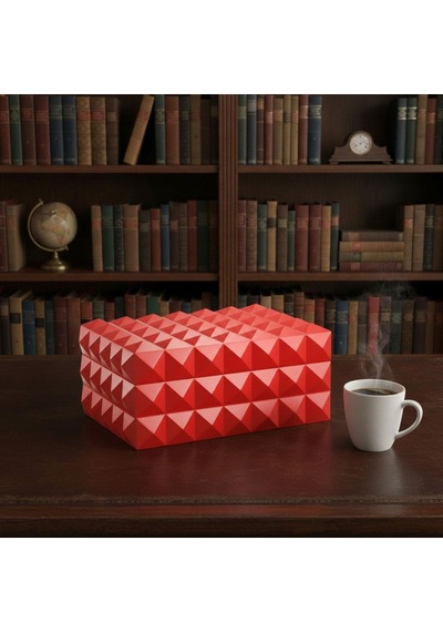 Quasar Design Humidor Puro Kutusu Mat Kırmızı 80's