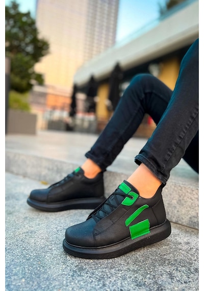 Saklımoda Ch131 Gst Frogner Erkek Bot Sıyah / Yesıl Çok Renkli