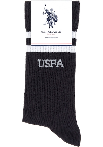 U.s. Polo Assn. Erkek Siyah Çorap Tenis 50317940-vr046 Siyah