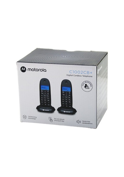 Motorola C-1002cb Siyah Dijital Kablosuz Telsiz Telefon 2'li Set