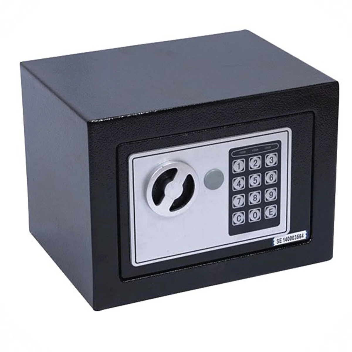 Elektronik Şifreli Anahtarlı Mini Kasa T17 Çelik Kasa 23x17x17 Cm 2 Anahtar + 2 Çelik Dübel