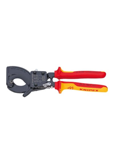 Knipex 9536250 Cırcır Mekanizmalı Kablo Makası