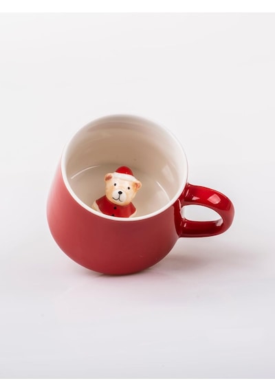 Mukko Home 3d Kırmızı Şapkalı Ayıcık Sevimli Biblo Sürpriz Porselen Kupa 350 Ml, Şık Ve Eğlenceli,kırmızı Beyaz - Çok Renkli Mukko Home 3d Kırmızı Şapkalı Ayıcık Sevimli Biblo Sürpriz Porselen Kupa 350 Ml, Şık Ve Eğlenceli,kırmızı Beyaz - Çok Renkli