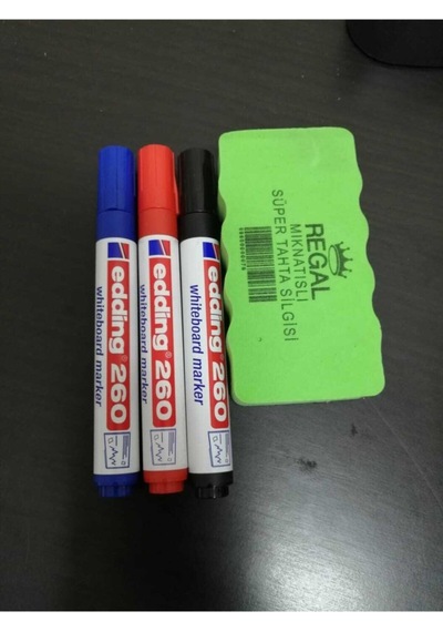 Tahta Kalem Seti 3 Kalem + 1 Silgi Çok Renkli