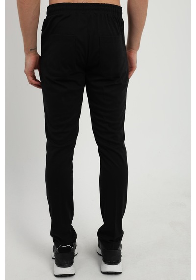 Dufy Erkek Slim Fit Siyah Örme Pantolon-25426