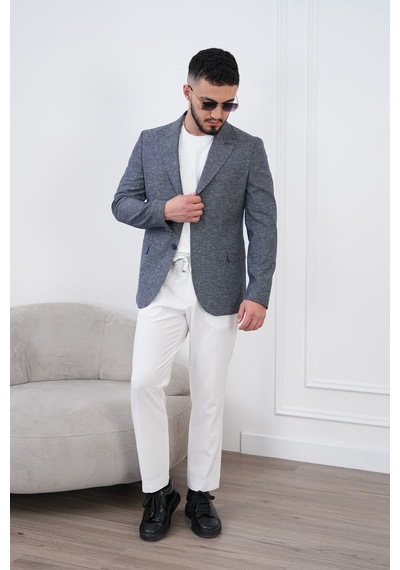 Dupont Classics Dupont Keten Slim Fit 6 Drop Sivri Yaka Çift Yırtmaçlı Erkek Blazer Ceket Koyu Lacivert Dupont Classics Dupont Keten Slim Fit 6 Drop Sivri Yaka Çift Yırtmaçlı Erkek Blazer Ceket Koyu Lacivert