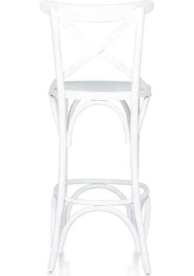 Thonet Ahşap Bar Sandalyesi Beyaz