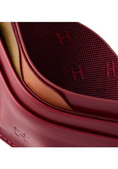 Helmbrook London Elton Erkek Bordo Plus Color Deri İnce Tasarım Çok Bölmeli Rfid Korumalı Kartlık Bordo