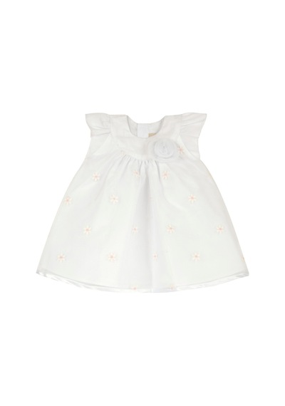 Chicco Kız Bebek Kısa Kollu Elbise 09101845000000 000033 Beyaz