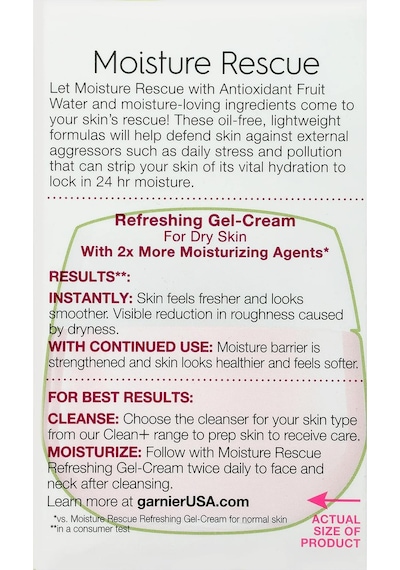 Garnier Skin Active Moisture Rescue Nemlendirici Yüz Kremi Kuru Ciltler 50gr