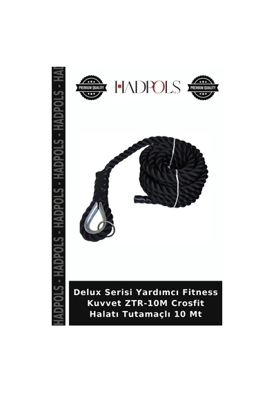 Delux Serisi Yardımcı Fitness Kuvvet Ztr-10m Crosfit Halatı Tutamaçlı 10 Mt