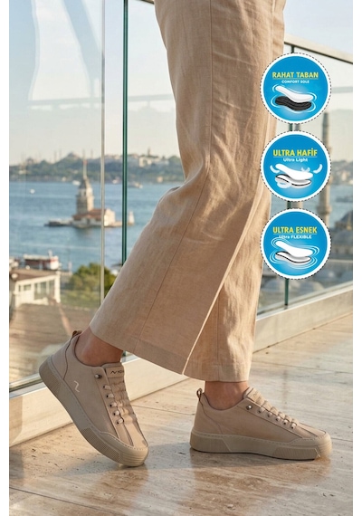 Noka Bej Hava Alabilen Hafif Unisex Casual Ayakkabı Champ G