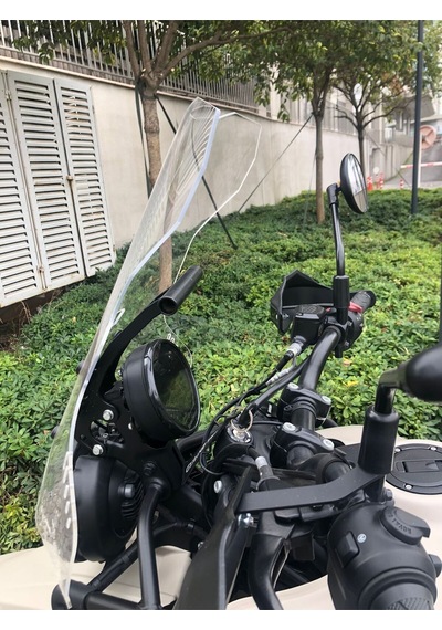 Royal Enfield Himalayan 450 Tur Cami 55cm Yükseklik + Gps Tutucu Bar Şeffaf