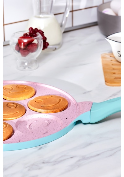 Karaca  Mutfaksever Biogranit Smile Pankek Tava 26 Cm Mavi