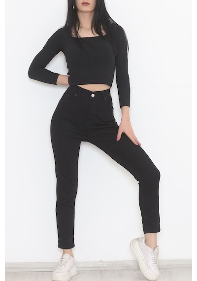 Mokashopin - Dar Paça Kot Pantolon Siyah - 11918.1431. 001