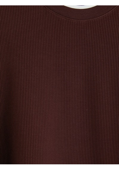 Lcw Vision Bordo Bisiklet Yaka Fitilli Erkek Sweatshirt