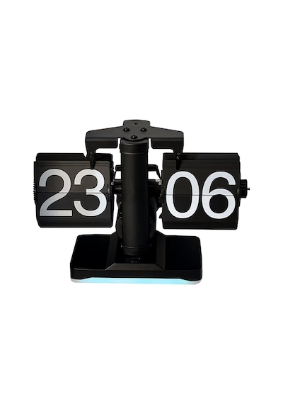 Upway Retro Modern Tarz Led Işıklı Dekoratif Lüks Hediyelik Çevirmeli Flip Masa Konsol Saati