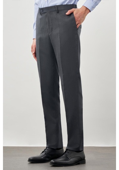 İmza Lacivert Düz Gabardin Esnek Yan Cep Slim Fit Classic Pantolon 1003245209 220 Lacivert