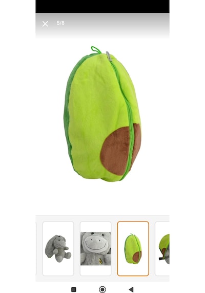 Sevimli Peluş Avakado Eşek Uyku Arkadaşım 27 Cm Yeşil