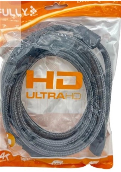 Fully G-507b 19+1 Pin V2.0 4k 60hz 3 Metre Örgülü Gold Hdmı Kablo