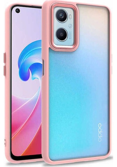 Oppo A76 Kılıf Zore Flora Kapak Rose Gold