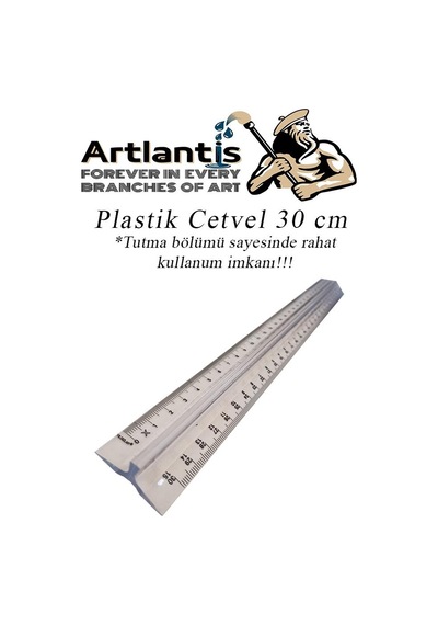 Cetvel 30 Cm Plastik Şeffaf 1 Adet Tribli Desimetre Okul Sınıf Öğrenci Tutumu Kolay Cetvel 30 Cm Şeffaf