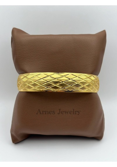 Arnes Jewelry Çelik Altın Kaplama Bilezik Ar51 Gold