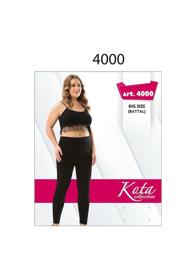 4000 Uzun Paça Katlama Tayt SiYAH