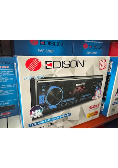 Edison Emp Bt Usb Aux Bluetooth Fm Radio Oto Teyp Mp3 4x55wat Yen
