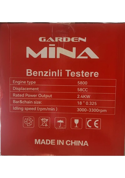 Mina CS5800 Euro5 3.25 - 36 Diş Benzin Motorlu Profesyonel Testere