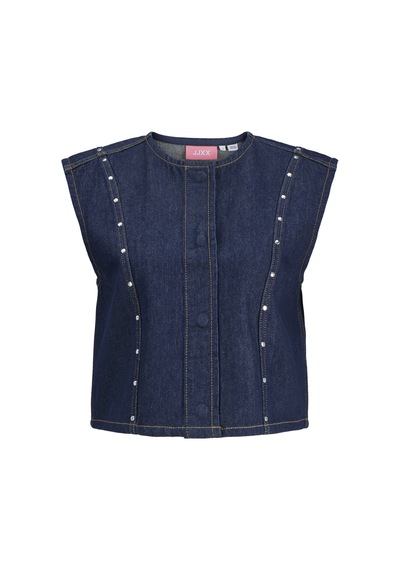 Jack & Jones Kadin Hakim Yaka Kolsuz Denim Gömlek - Mae - 12286386 Dark Blue Denim