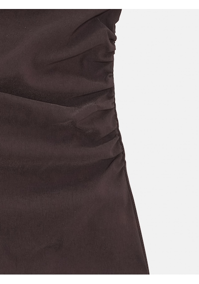 Dilvin 91368 Straplez Midi Elbise-koyu Kahve Koyu Kahve
