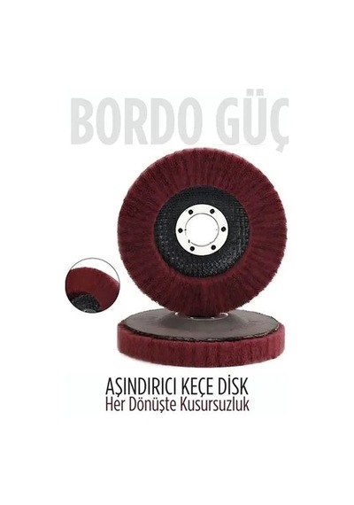 11 Cm Endüstriyel Aşındırıcı Keçe Disk 22 Mm İç Çaplı Zımpara Fırçası 722478