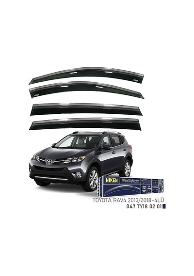 Niken Toyota Rav4 2013-2018 Kromlu Cam Rüzgarlığı 4 Lü