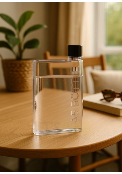 Slim A5 Matara Akıtmaz Yer Kaplamaz Bpa Free Çanta Uyumlu Suluk 420 Ml Şeffaf