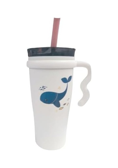 Çelik İçli Termos Bardak 1000ml Beyaz Yunus