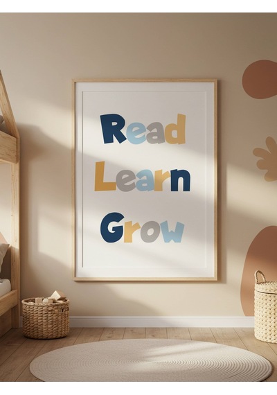 Read Learn Grow Dijital Baskı Poster V7 Çerçevesiz