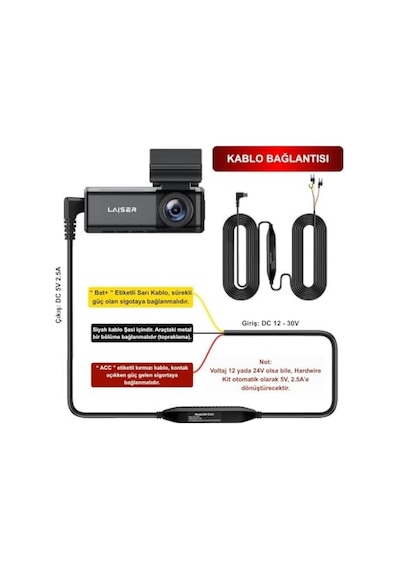 Bw-d363 Hardwire Kit - Park Modu Kablosu - Type-c