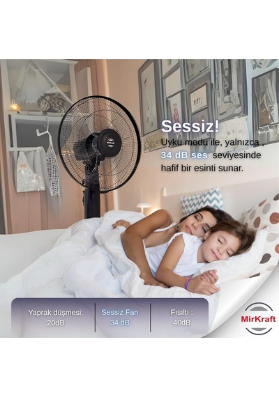 Mirkraft Fs-40br Stand Fan Vantilatör 16'' Manuel