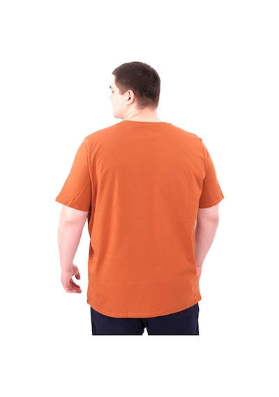 Mode Xl Büyük Beden Erkek T-shirt Bisiklet Yaka Statue U25027 Tarçın Kahverengi