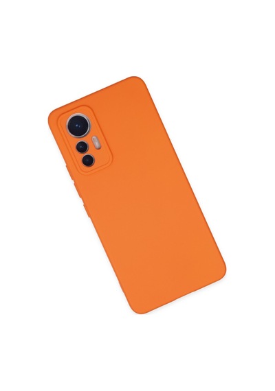Xiaomi Mi 12 Lite Uyumlu Kılıf Nano İçi Kadife Silikon - Turuncu