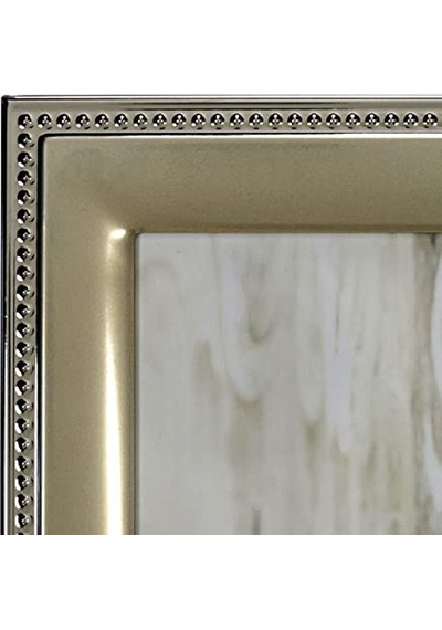Ayrex Tasarımlar Klasik Altın Metal Gümüş Boncuklu 2 Tonlu Resim Çerçevesi 8x10 Altın