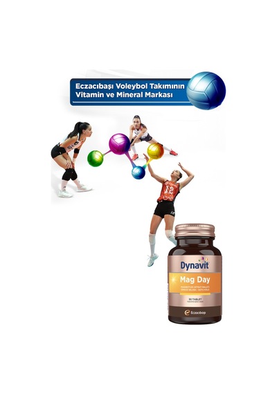 Dynavit Mag Day 30 Tablet - Sabah/gündüz Magnezyum - Magnezyum Sitrat&malat, Gotu Kola, Ginkgo Biloba,b6 Vit