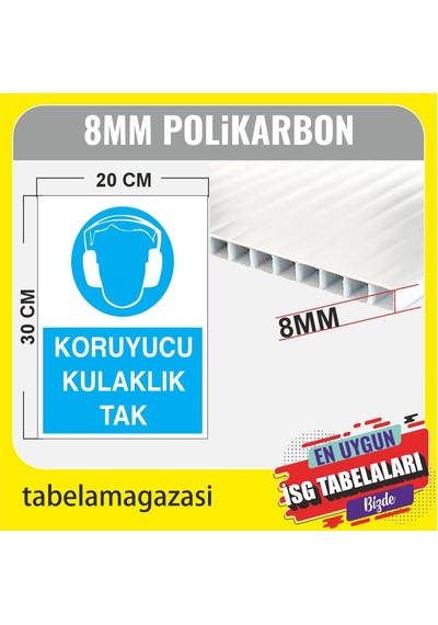 Koruyucu Kulaklık Kullan İş Güvenlik Levhası