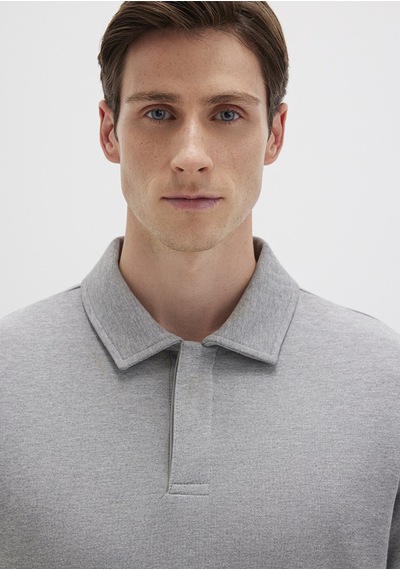 Mavi - Polo Yaka Gri Sweatshirt 0s10420-80018 Gri