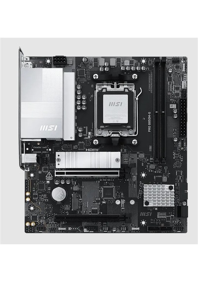 Msı Pro B850m-g Ddr5 8200mt/s 1xhdmı 1xdp 2xm.2 Usb Matx Am5 Amd Am5 9000/8000/7000 Seri İle Uyumlu