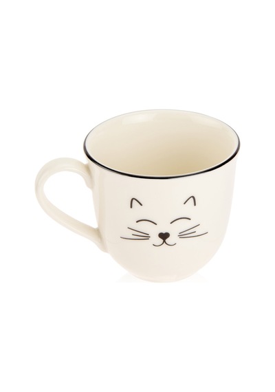 Kitchen Cat Desenli Kupa - Beyaz - 290 Ml Renkli