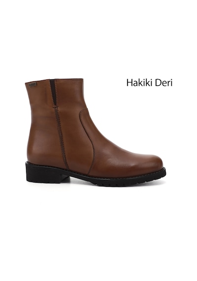 Gönderi(R) Gönderi R Taba Antik Fermuarlı Kauçuk Taban Hakiki Deri Bot Taba